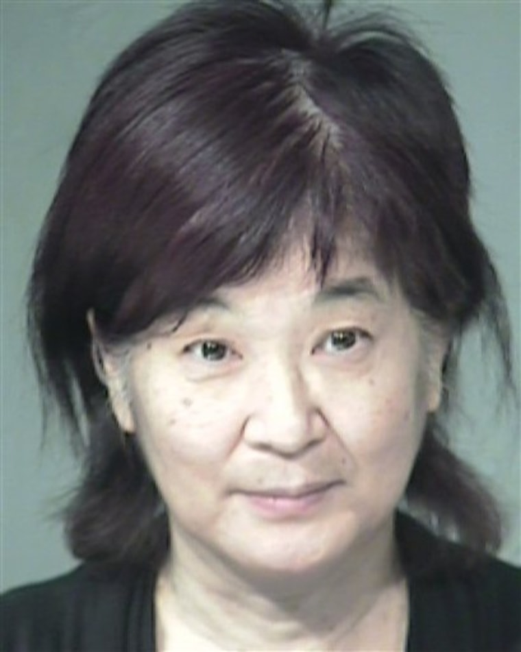 Yukari Miyamae, 61, is seen in this undated booking photo in Phoenix provided by the Maricopa County Sheriff's Office. Authorities say the Colorado woman who allegedly groped a female Transportation Security Administration agent at Phoenix's international airport on Thursday, July 14, 2011. 